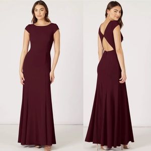 Azazie Meara Dress Cabernet